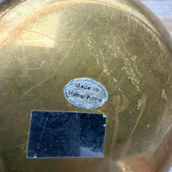 Vintage Apple set of 2 silver plated and brass trinket Box Container - Picture 13 of 15